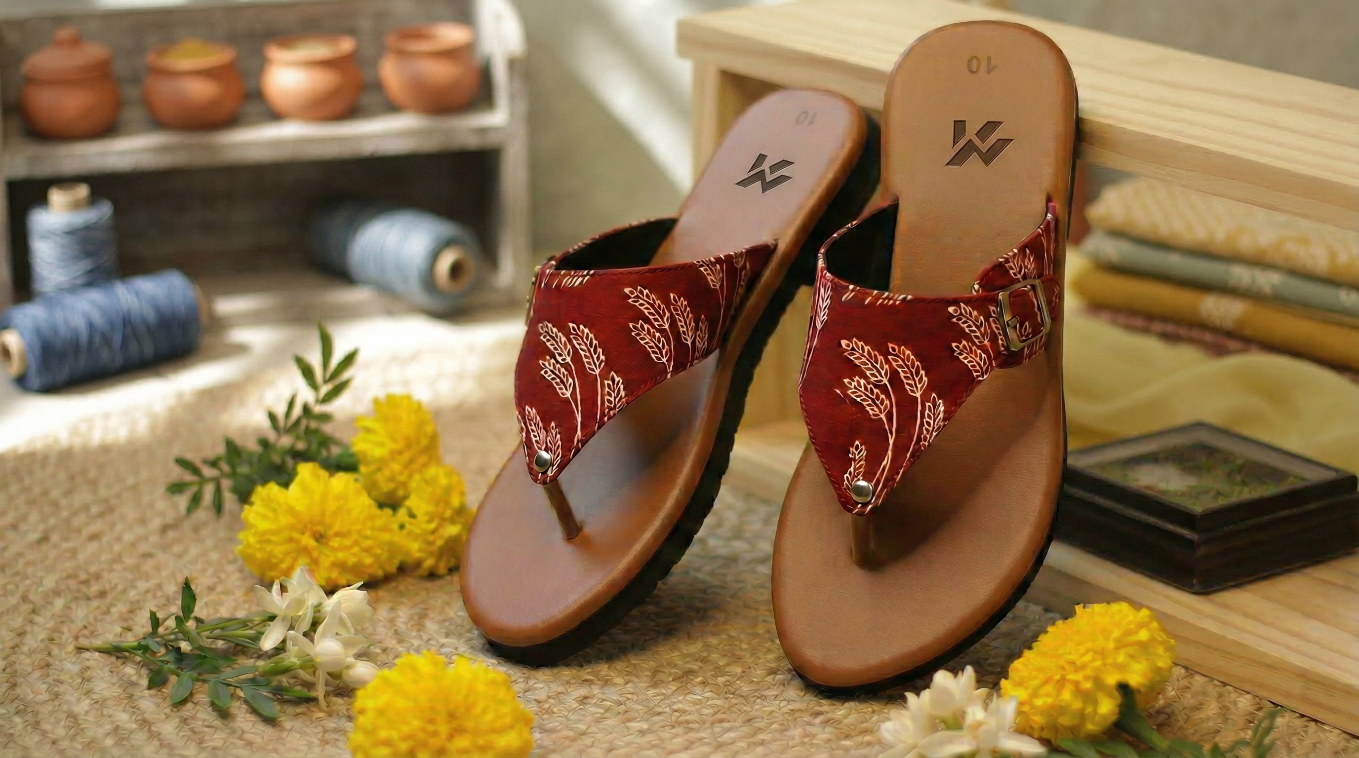 Crimson Jaal handloom